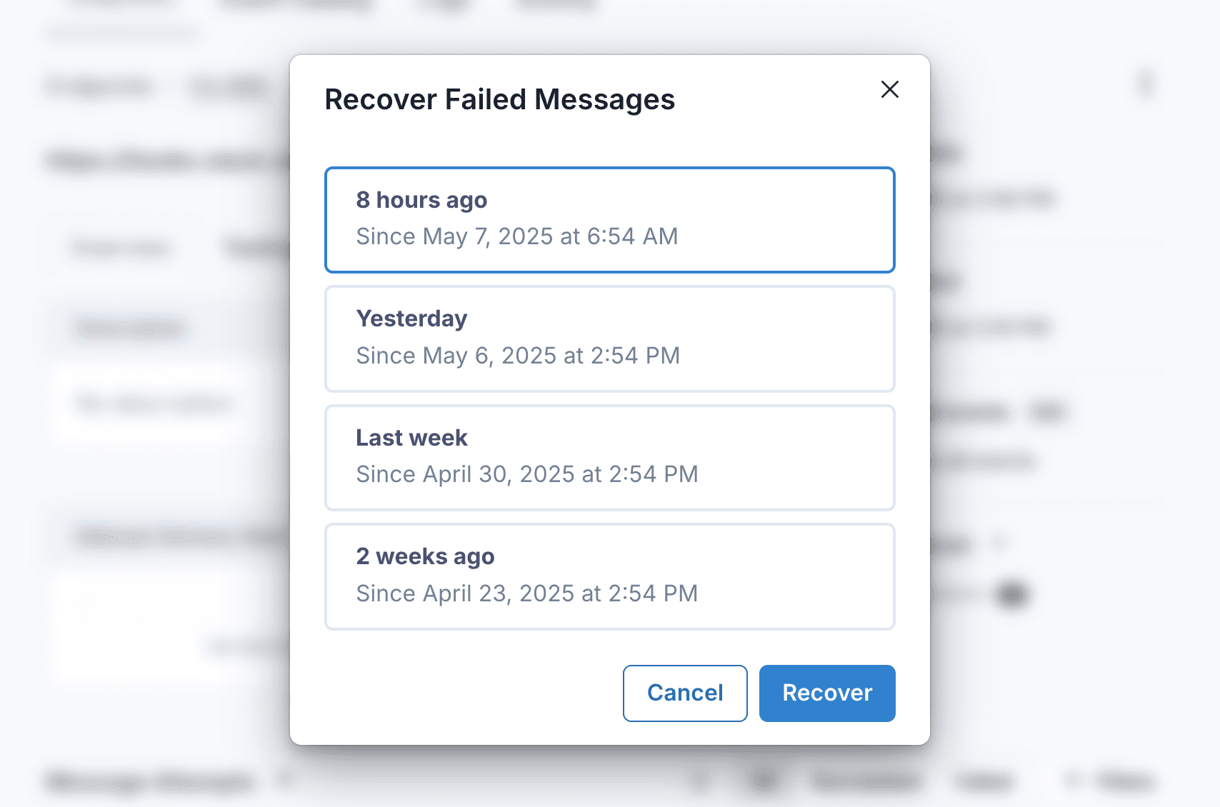 Automatic & Manual Retries Feature Screenshot