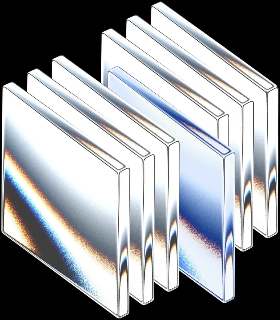 Stacked chrome panels