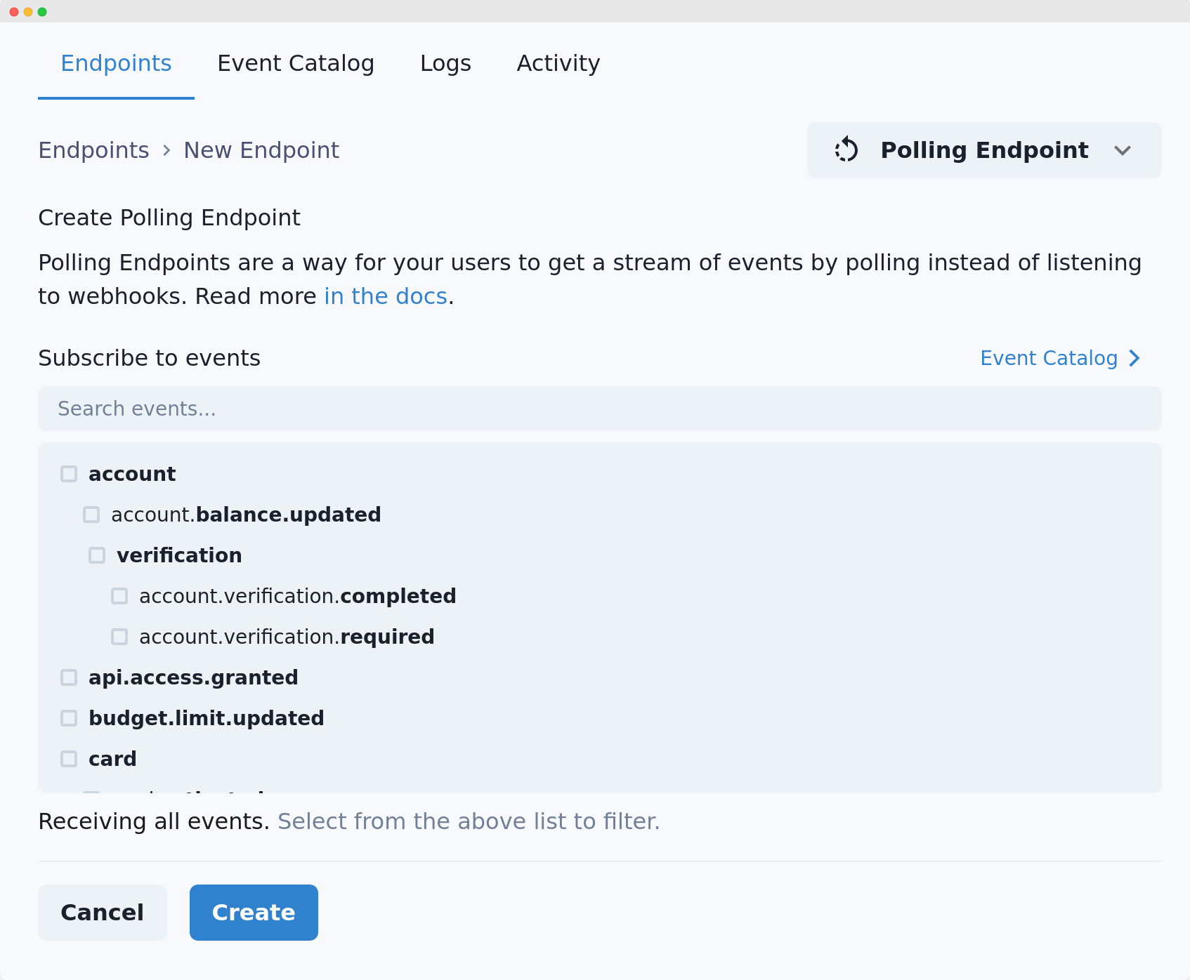 Create polling endpoint