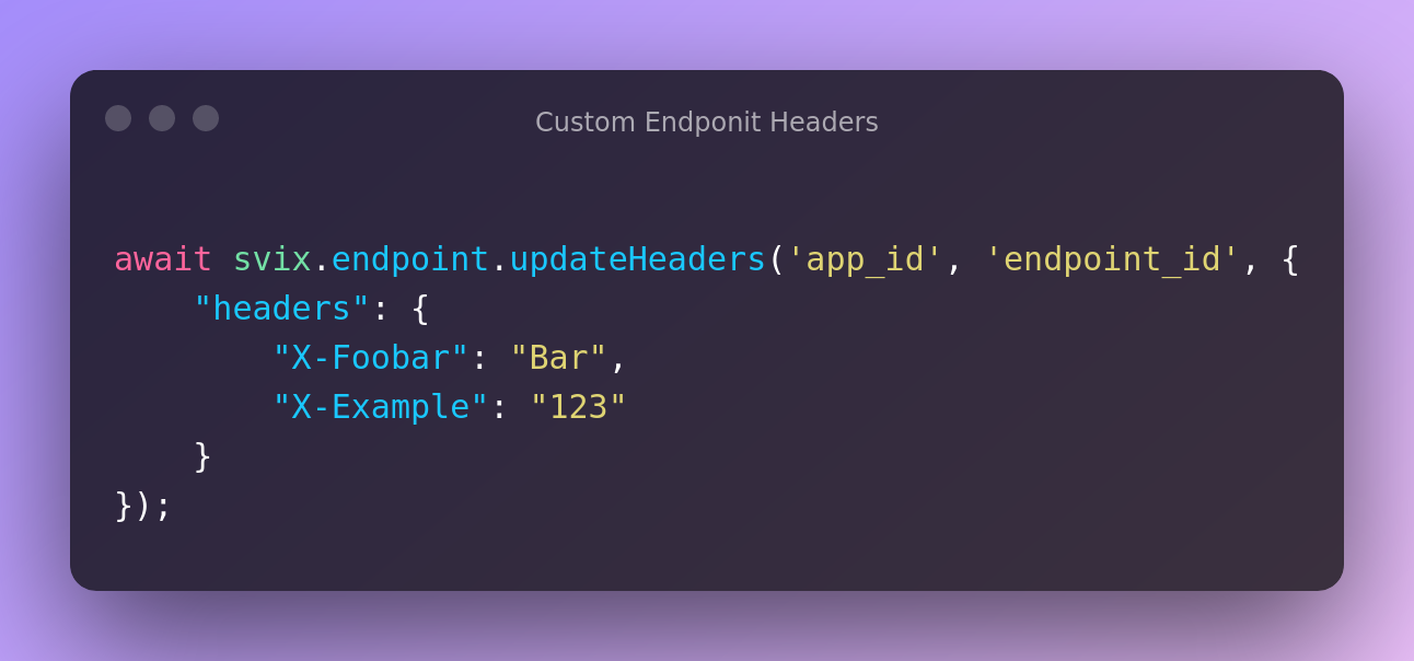 Custom Endpoint Headers