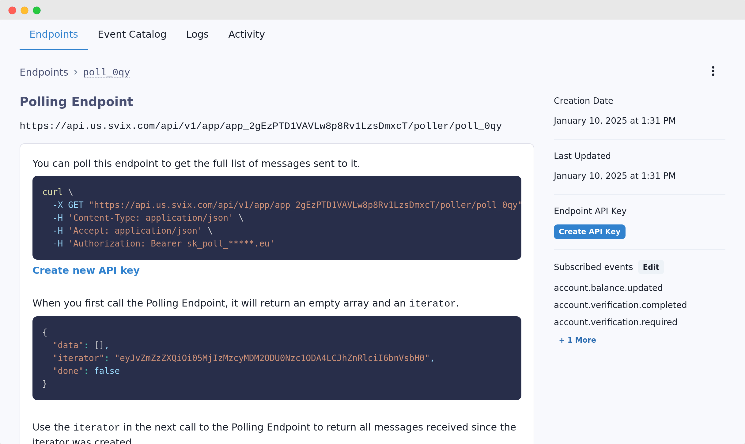 Polling endpoint